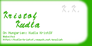 kristof kudla business card